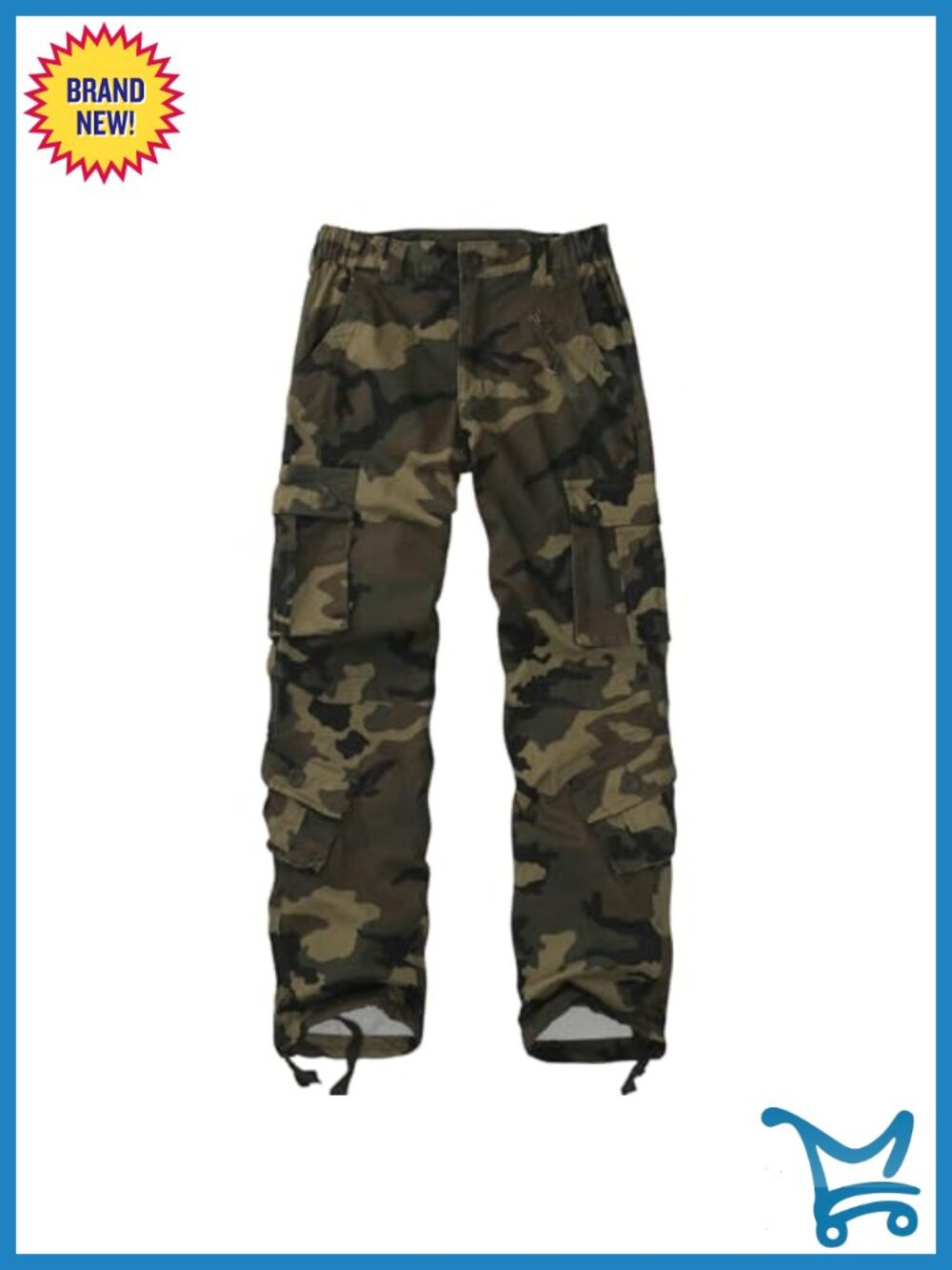Women Mid-Rise Cargo Pants Heavy Cotton Casual Pants 8 Pockets